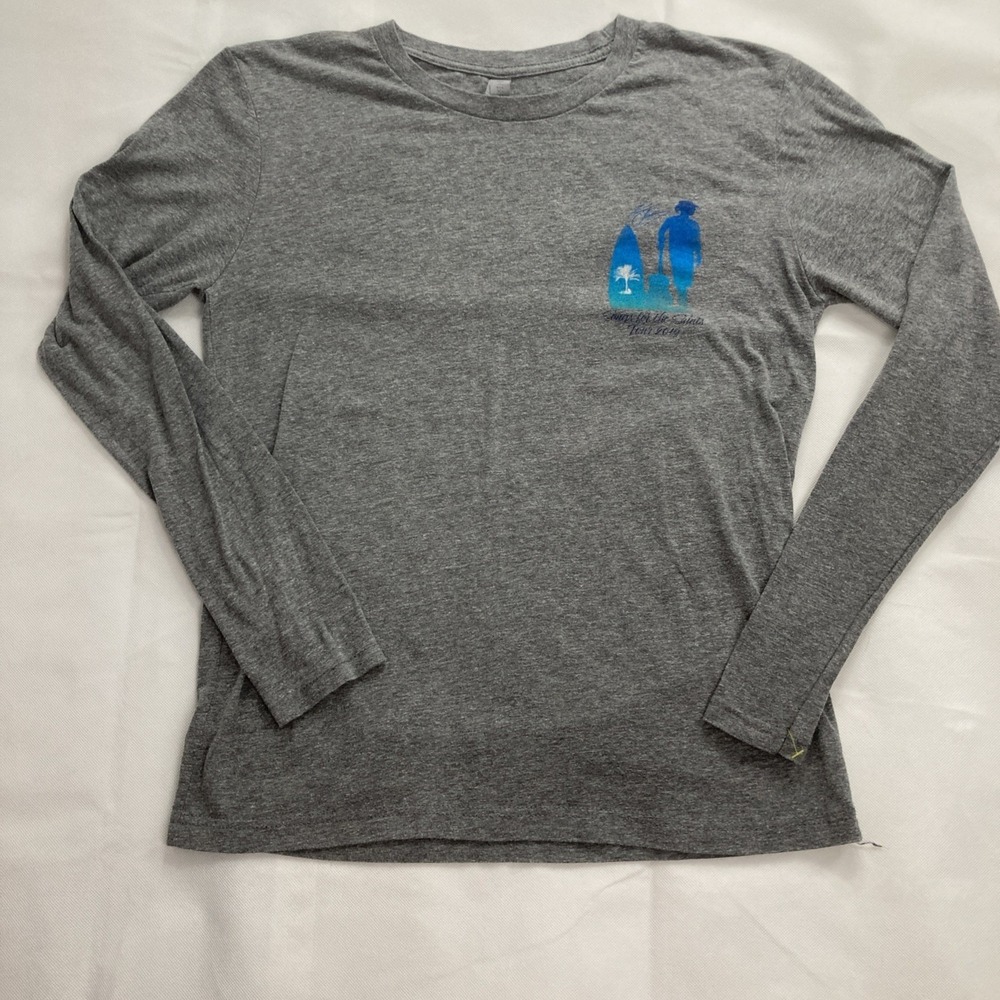 Kenny Chesney Songs for the Saints Tour 2019 T-Shirt Small Gray Long Sleeve